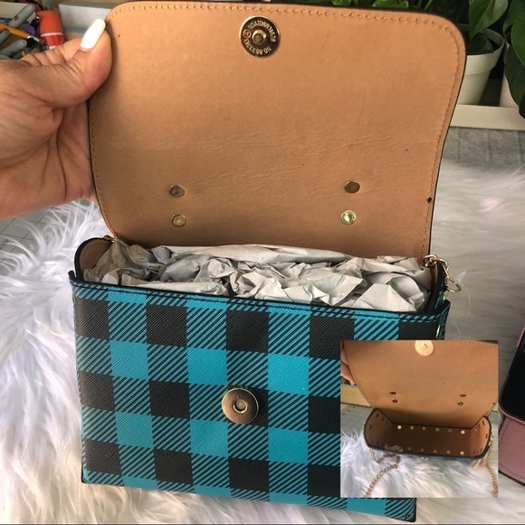 Plaid Flap Chain Bag - Picture 5 of 7